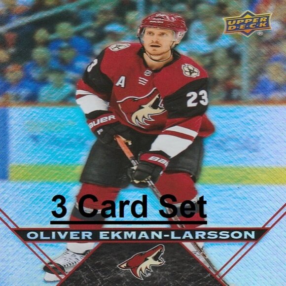 Oliver Ekman-Larsson NHL Hockey Card Collection - 3 Arizona Coyotes Hockey Cards - Picture 1 of 4